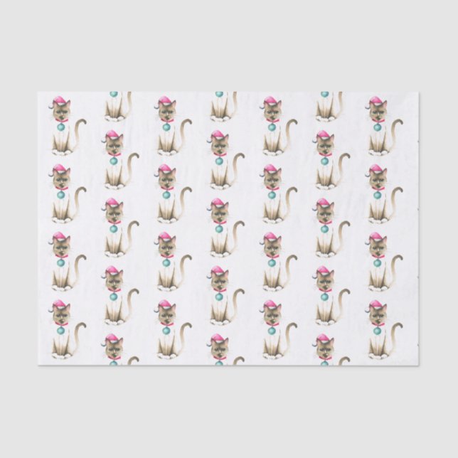 Papel De Seda Samiese Cat Papo de Natal (Frente )