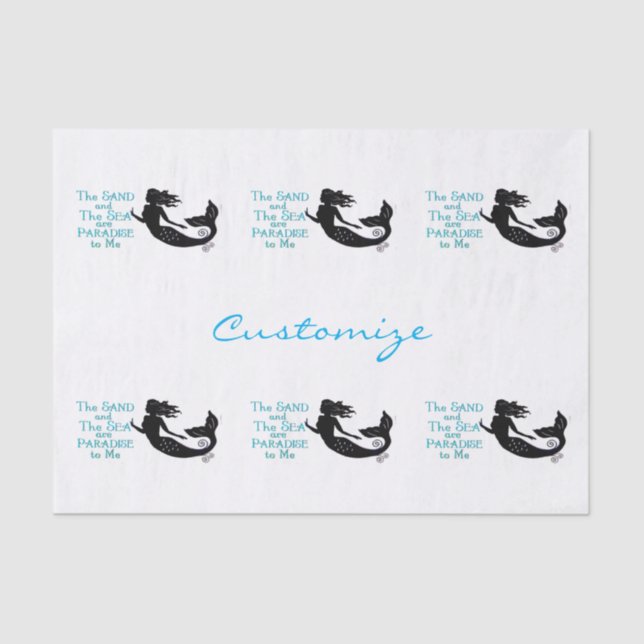 Papel De Seda Sand Sea Beach Smermaid Thunder_Cove (Frente )