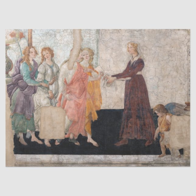 Papel De Seda Sandro Botticelli - Vênus e os Três Graus (Frente )