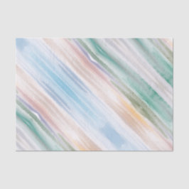 Papel De Seda Sandy Beach Ocean Waves Sunset Abstrato Watercolor