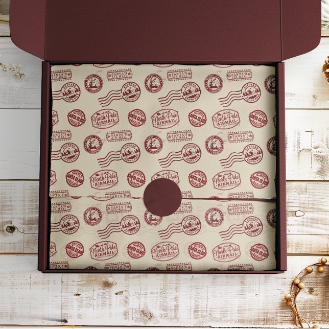 Papel De Seda Santa Claus Airmail Holiday (Criador carregado)