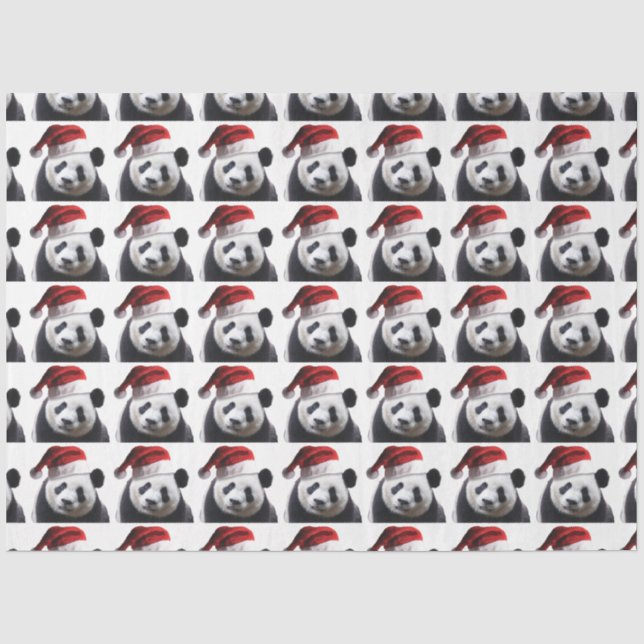 Papel De Seda Santa Claus Panda Bear (Frente )