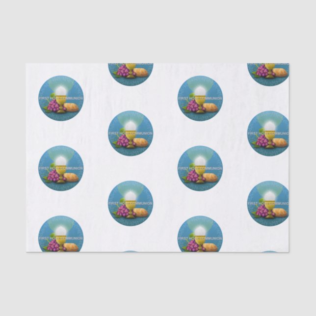 Papel De Seda Santa Comunidade Chalice e Anfitrião (Frente )