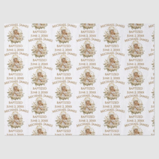 Papel De Seda Santa Maria com Jesus Cristo Batismo