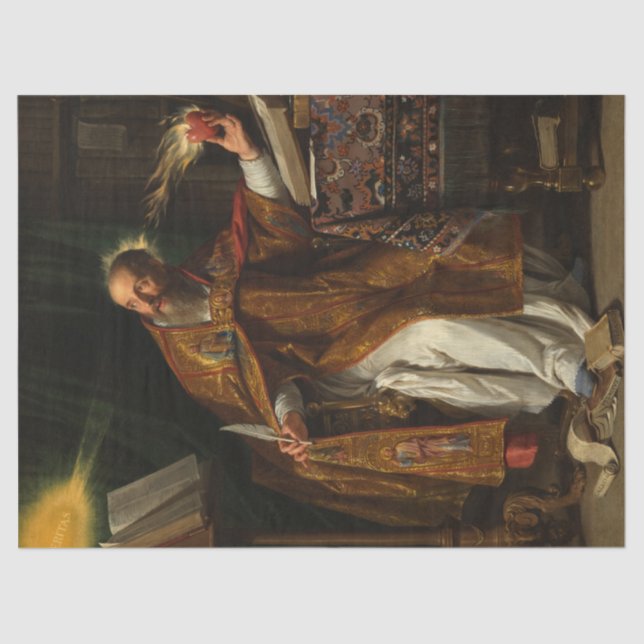 Papel De Seda Santo Augustine por Philippe de Champaigne (Frente )