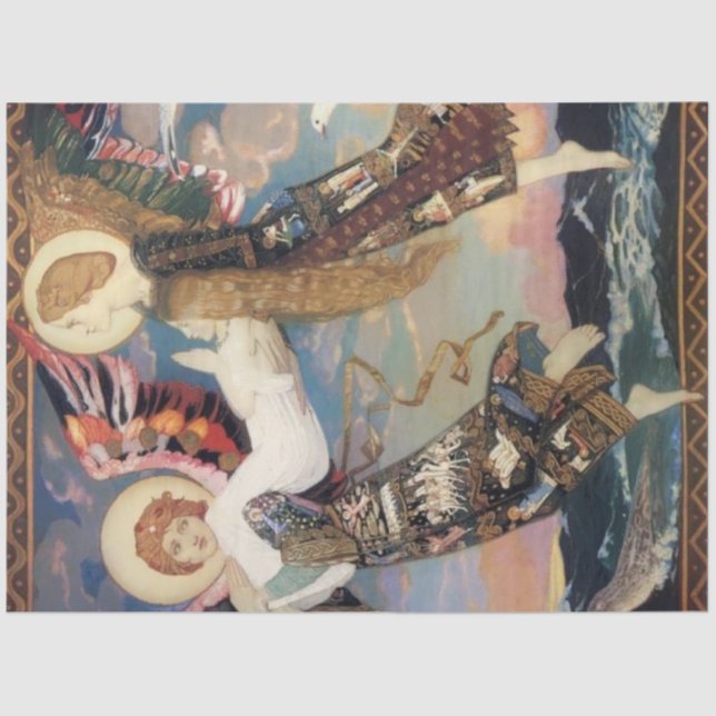 Papel De Seda "Santo Bride" Angel Art de John Duncan (Frente )