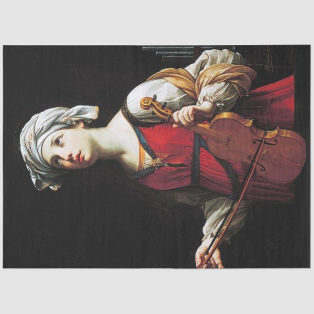 Papel De Seda Santo Cecilia (Rua. Cecilia), Guido Reni (Frente )