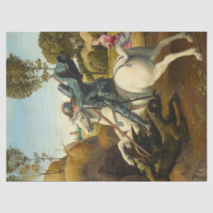 Papel De Seda Santo George e o Dragão, 1506 por Raphael