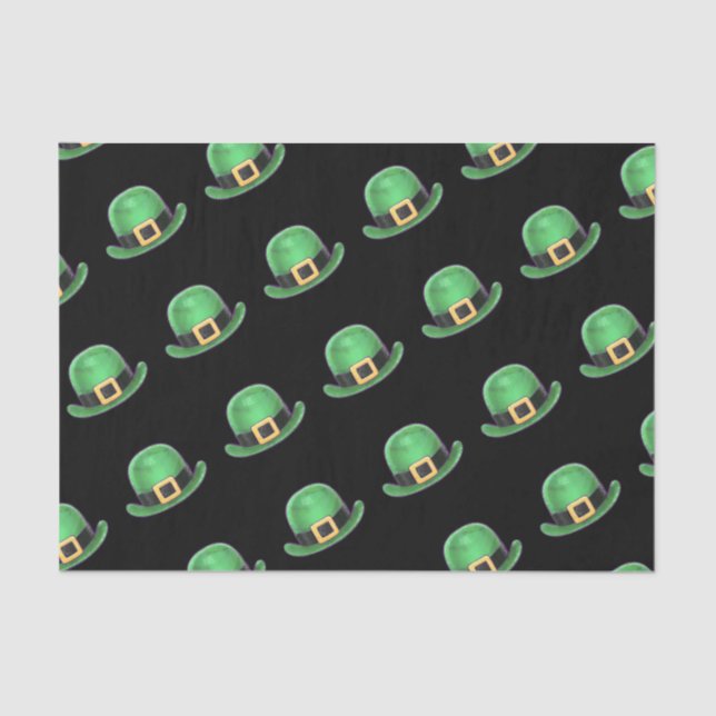 Papel De Seda Santo Paddys Day Green Derby Hat (Frente )