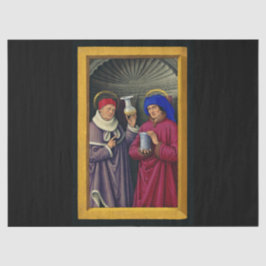 Papel De Seda Santos Cosmas e Damian por Jean Bourdichon