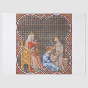 Papel De Seda São Luís IX da França Patrono dos Reis Arte