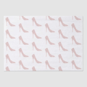 Papel De Seda Sapatos de Noiva de Salto Alto Diamante Rosa Prata
