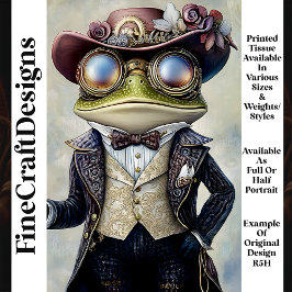 Papel De Seda Sapo Antropomórfico Legal de Estilo Steampunk R5H 