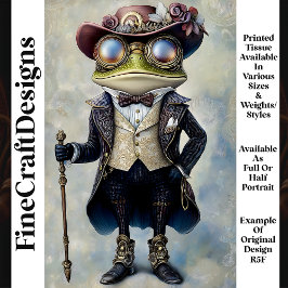 Papel De Seda Sapo Antropomórfico Legal Steampunk R5F Decoupage