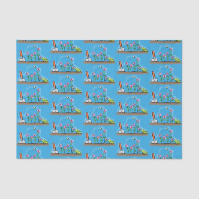 Papel De Seda Sapo bonito e abelha na ilustração de desenho anim (Frente )