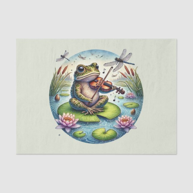 Papel De Seda Sapo de animais da floresta (Frente )