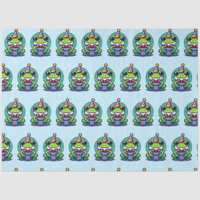 Papel De Seda Sapo Personalizado Bonito Que Pensou Aniversário (Frente )