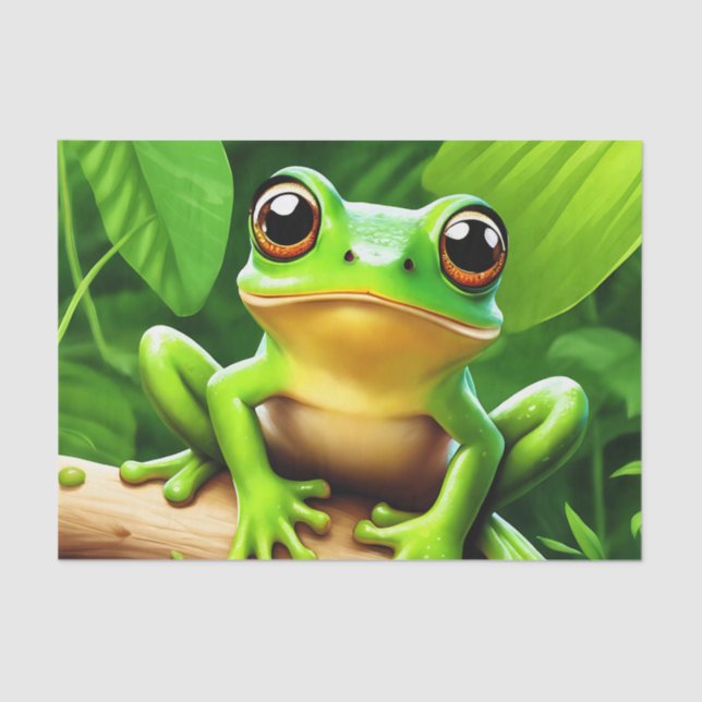 Papel De Seda Sapo sobre a arte natural (Frente )