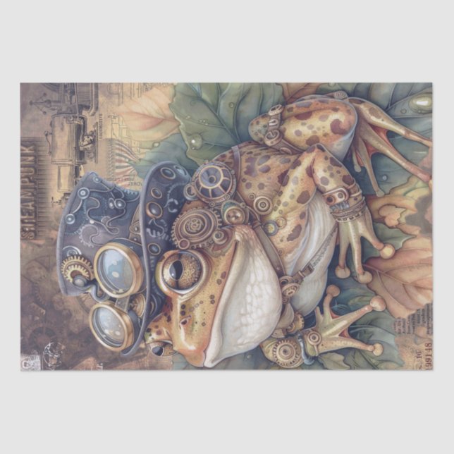 Papel De Seda Sapo Steampunk (Frente )