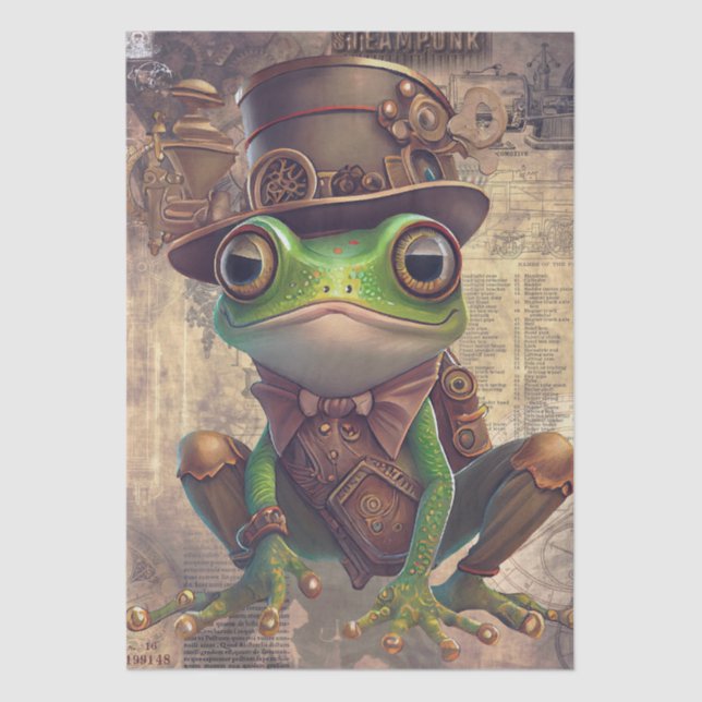 Papel De Seda Sapo Steampunk (Frente )