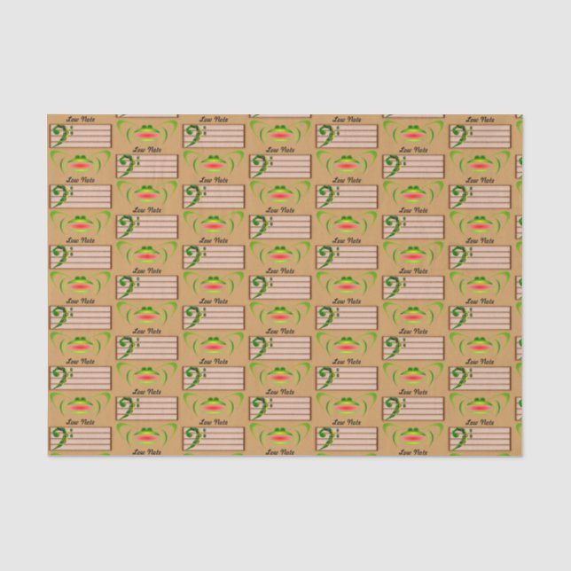 Papel De Seda Sapo Verde Nota Baixa (Frente )