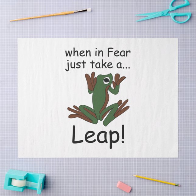 Papel De Seda Sapo Voador Dando um Salto de Medo Engraçado (Arte )