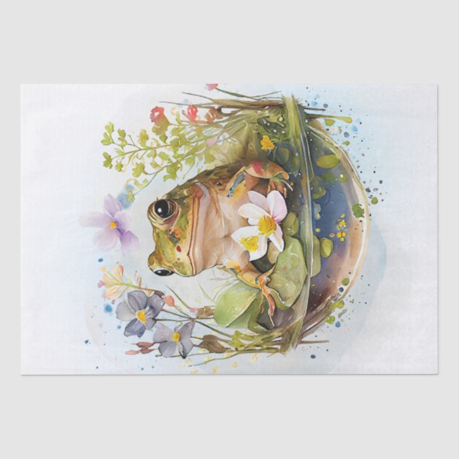 Papel De Seda Sapo Watercolor (Frente )