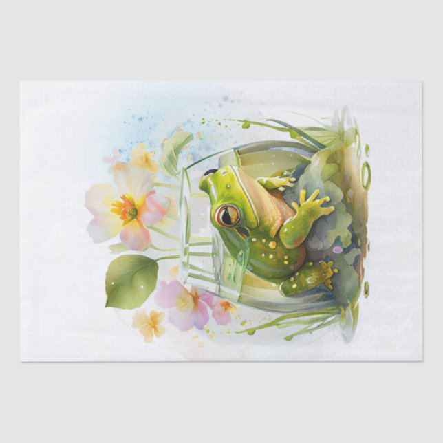 Papel De Seda Sapo Watercolor (Frente )
