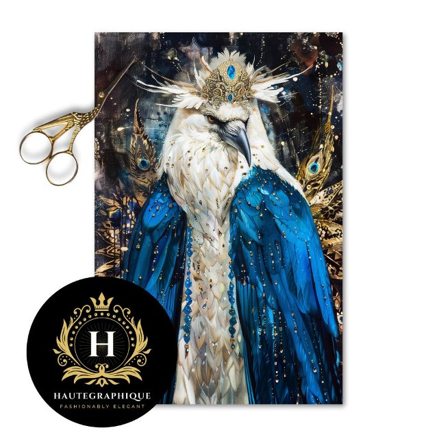 Papel De Seda Sapphire Raven Royalty Decoupage (Criador carregado)