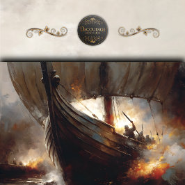 Papel De Seda Saqueadores Vikings no Mar Decoupage