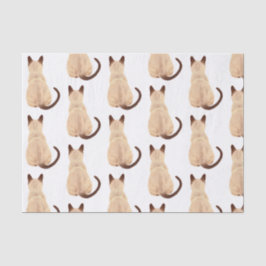 Papel De Seda Sasha Siamese Cat Lover Gatinho Olhando Para Fora 