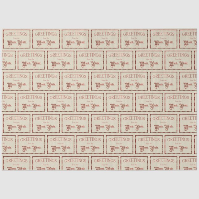 Papel De Seda Saudações do Polo Norte (Frente )