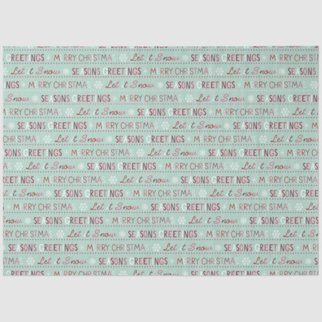 Papel De Seda Saudações, Feliz Natal, Que Neve (Frente )