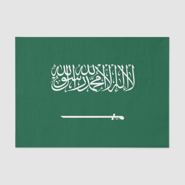 Papel De Seda Saudi Arabia Flag (Frente )