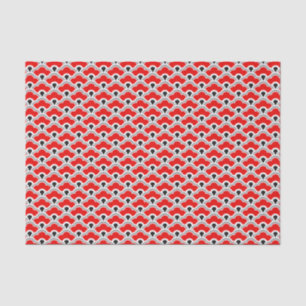Papel De Seda Scallops chineses de Deco, vermelho, cinza, preto