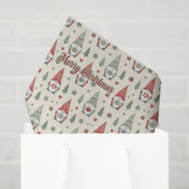 Papel De Seda Scandinavian Christmas Gnome Tissue Paper