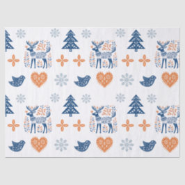 Papel De Seda Scandinavian Deer Christmas
