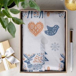 Papel De Seda Scandinavian Deer Christmas