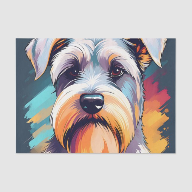 Papel De Seda Schnauzer Dog Portrait (Frente )