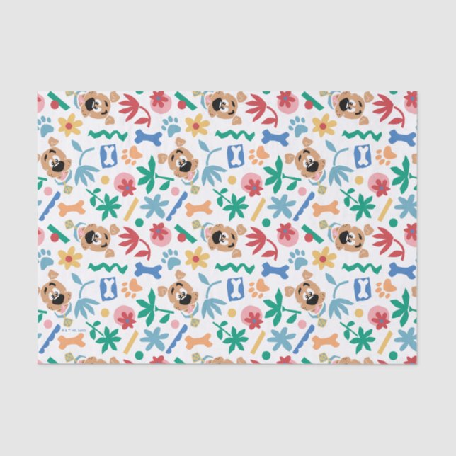 Papel De Seda Scooby-Doo | Bebê Scooby-Doo Padrão Tão Bonito (Frente )