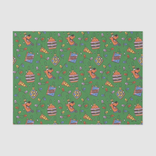 Papel De Seda Scooby-Doo Holiday Snack Lights Pattern (Frente )