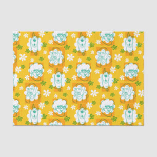 Papel De Seda Scooby-Doo Padrão Floral de Caráter