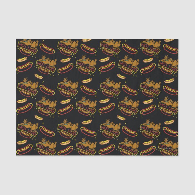 Papel De Seda Scooby-Doo - Sinal de Neon Cachorro Quente (Frente )