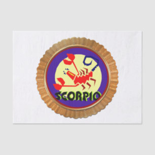 Papel De Seda Scorpio Cartoon Zodiac Astrology design