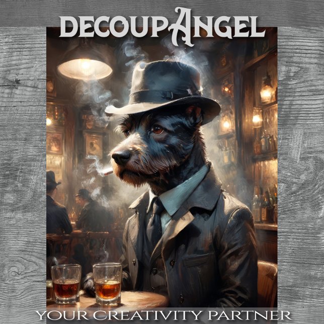 Papel De Seda Scott Terrier Dog - Decoupage - (Criador carregado)