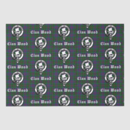 Papel De Seda Scottish Clan Wood Crest & Tartan