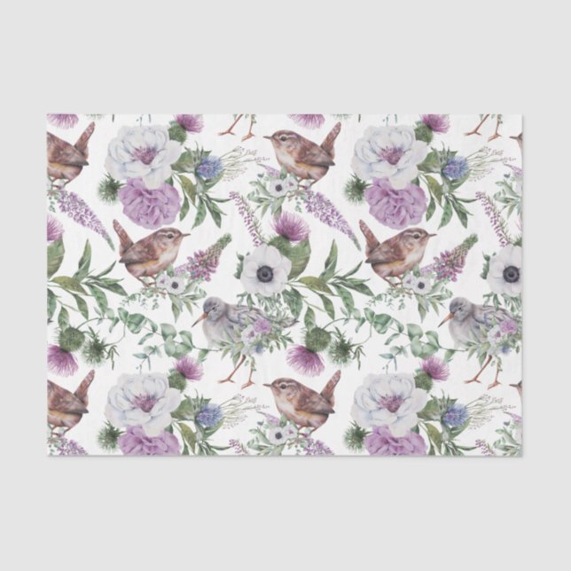 Papel De Seda Scottish Floral and Tartan Series Design 22 (Frente )
