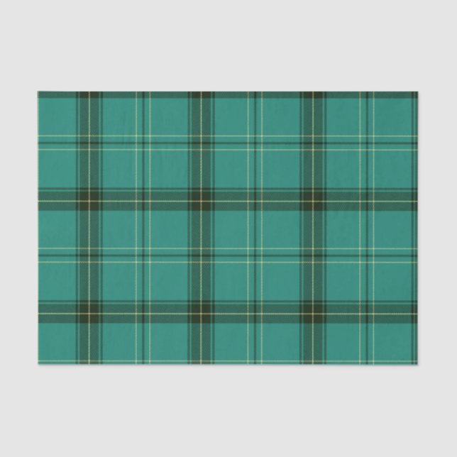 Papel De Seda Scottish Green Tartan (Frente )