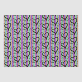 Papel De Seda Scribble Love Xoxo Heart Stripe Tissue Paper