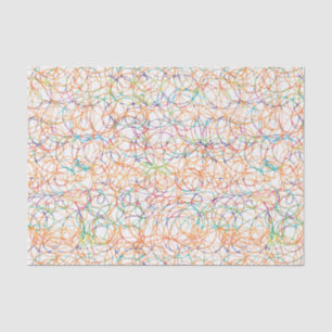 Papel De Seda Scribbles coloridos